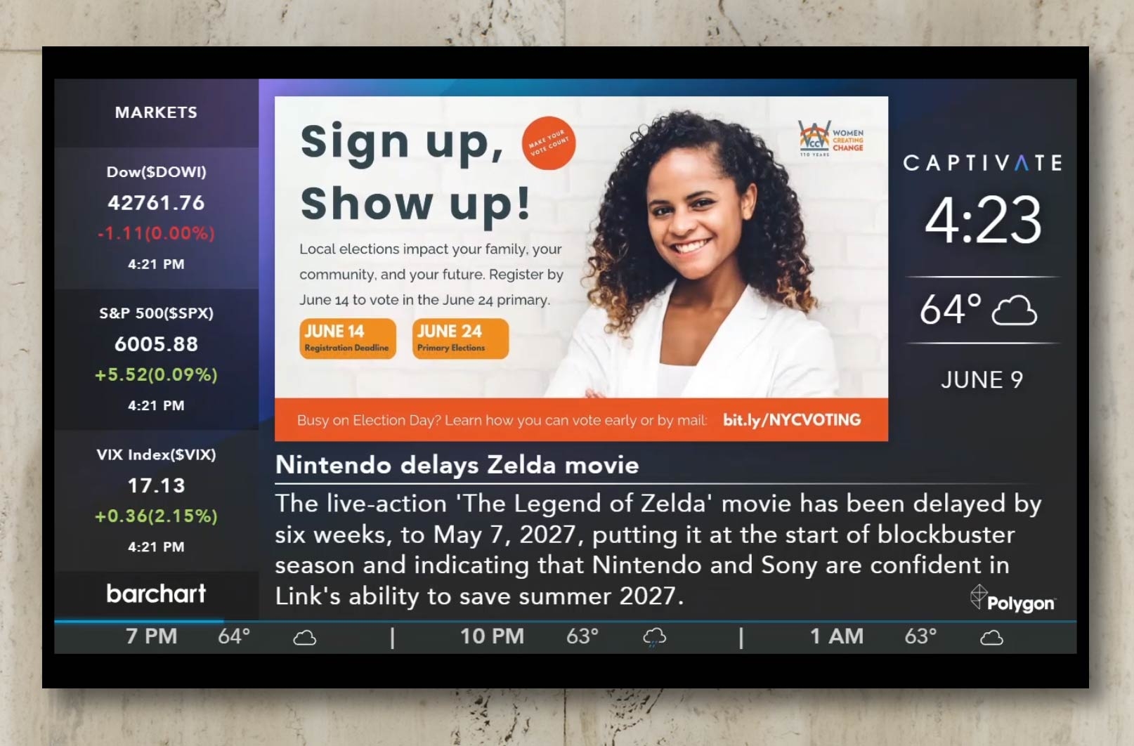 El anuncio de voto del CMI lleg&oacute; a millones de personas en Nueva York